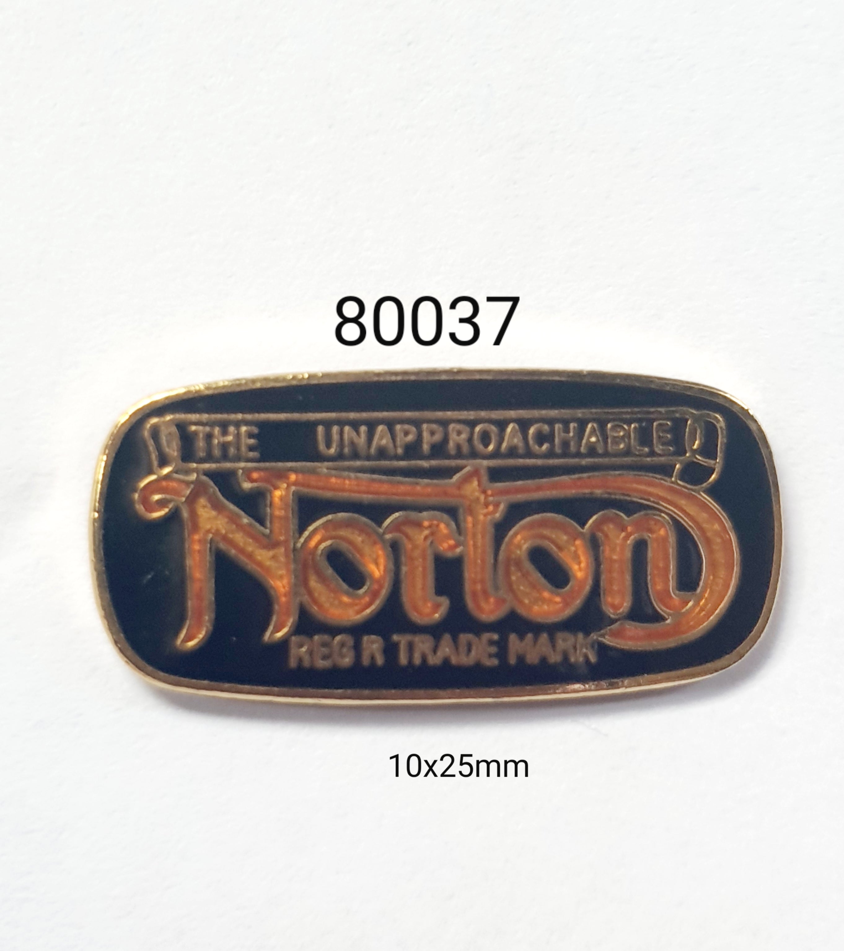 80037 Norton Rectangle Lapel Pin / Badge