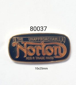 80037 Norton Rectangle Lapel Pin / Badge