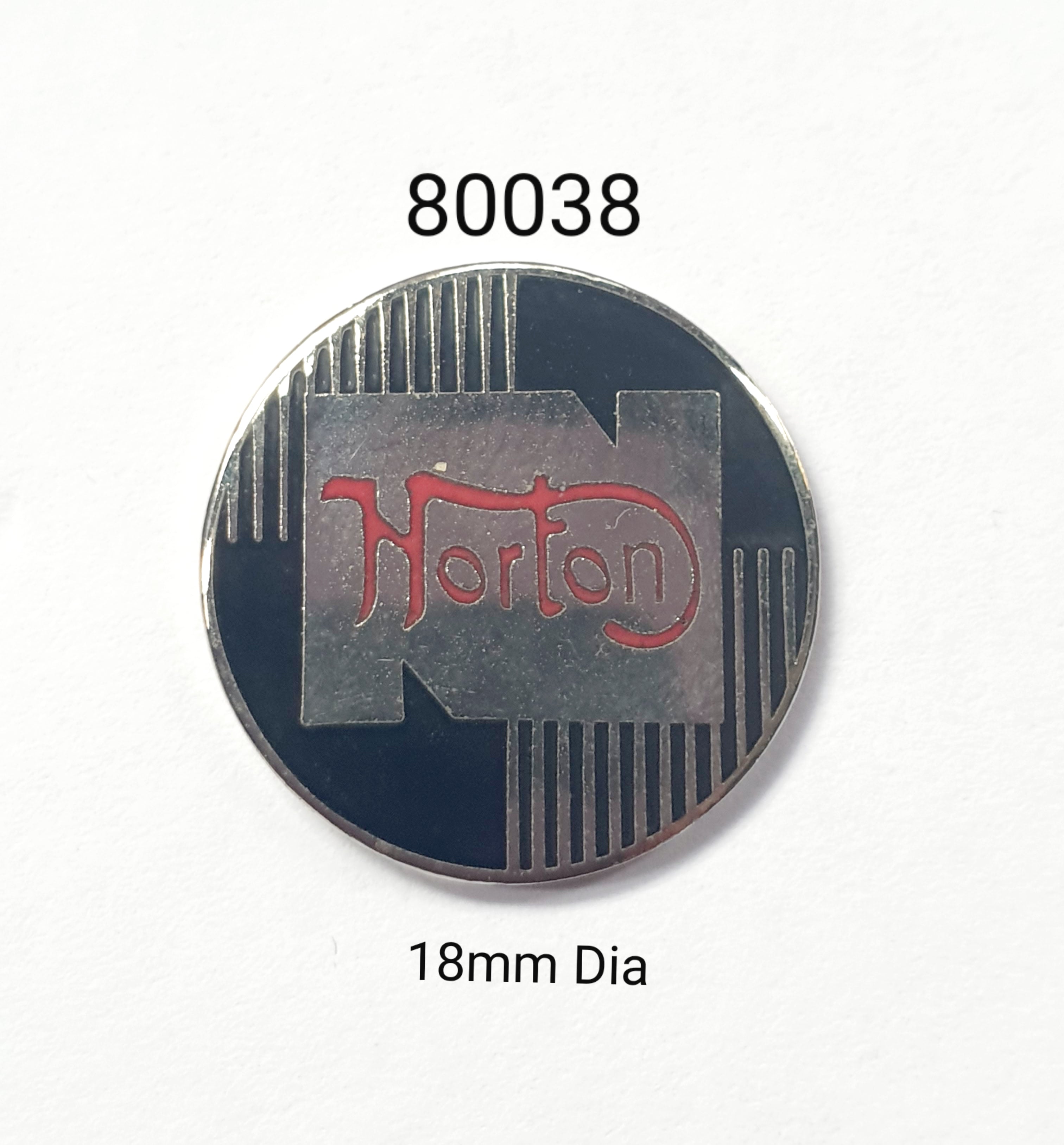 80038 Norton Round Lapel Pin / Badge
