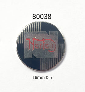 80038 Norton Round Lapel Pin / Badge