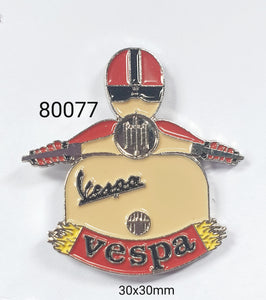80077 Vespa Rider Lapel Pin / Badge