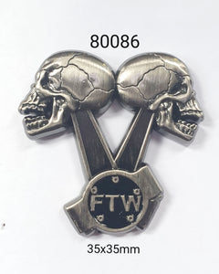 80086 FTW Twin Heads Lapel Pin / Badge