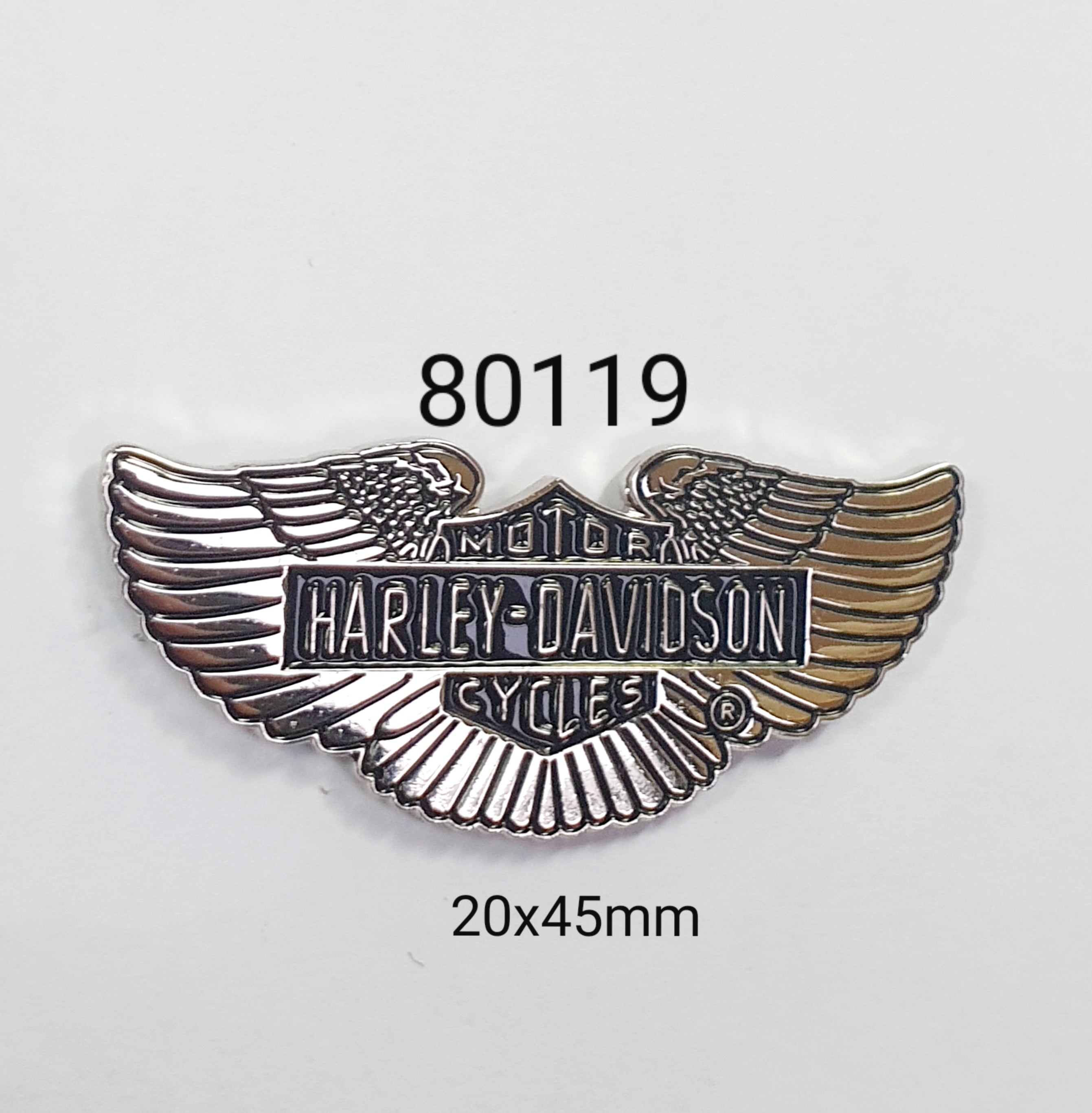 80119 Harley Davidson Silver Lapel Pin / Badge