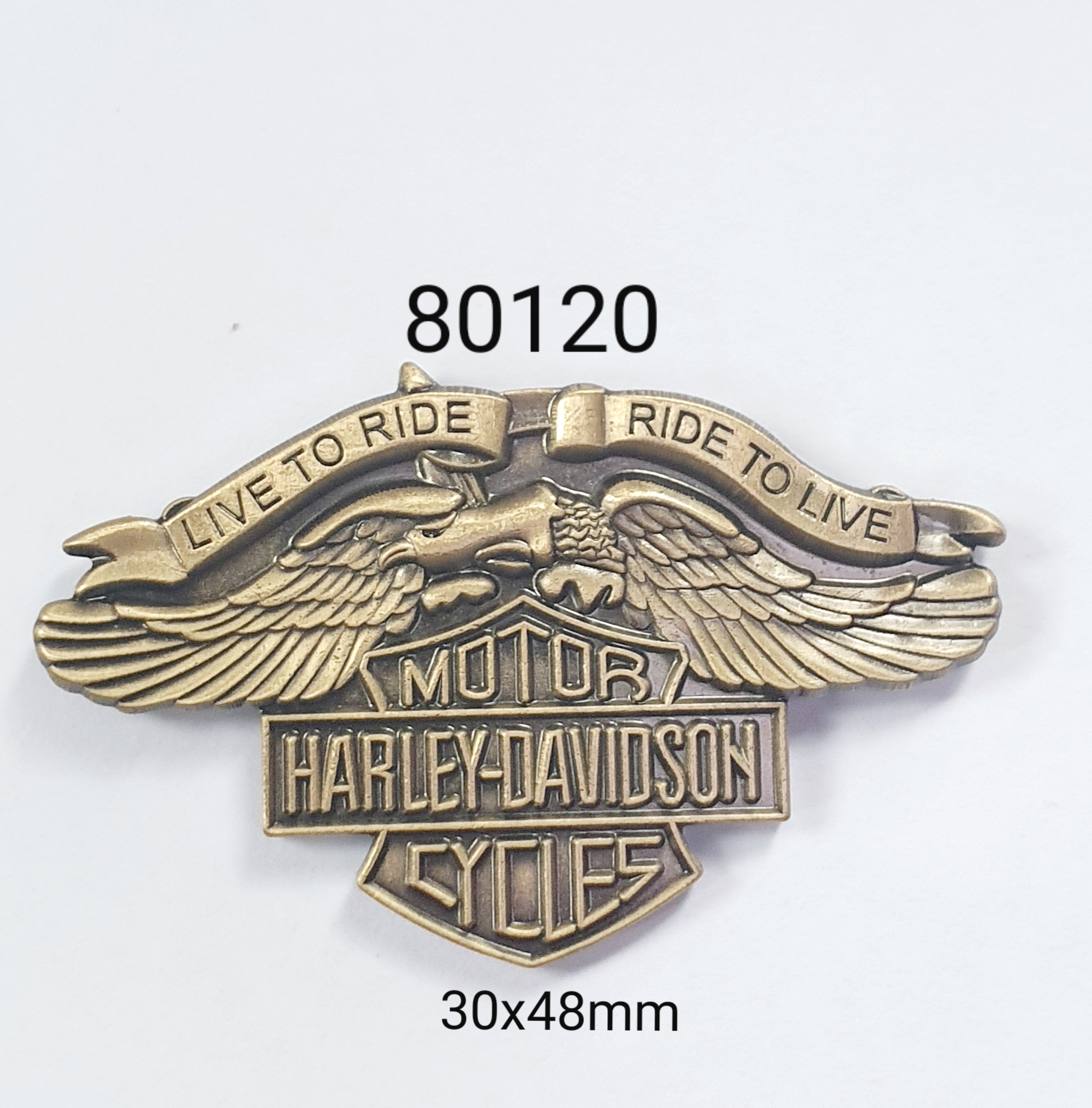 80120 Harley Davidson Gold Lapel Pin / Badge