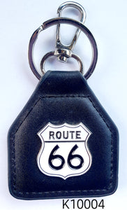 K10004 Route 66 White Key Ring