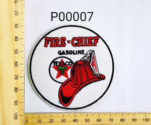 P00007 Texaco Fire Chief Iron On Cloth Patch