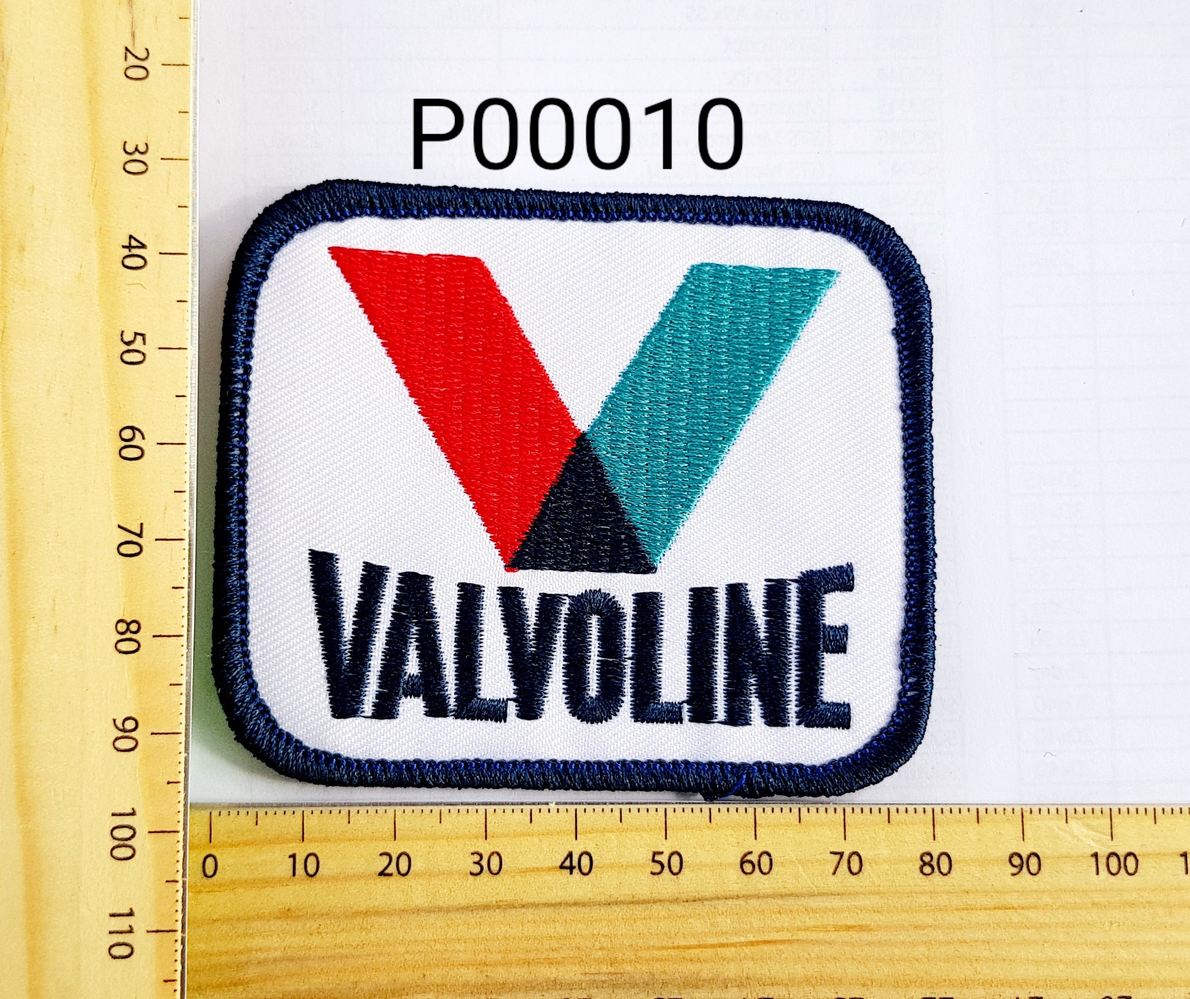 P00010 Valvoline Iron On Cloth Patch