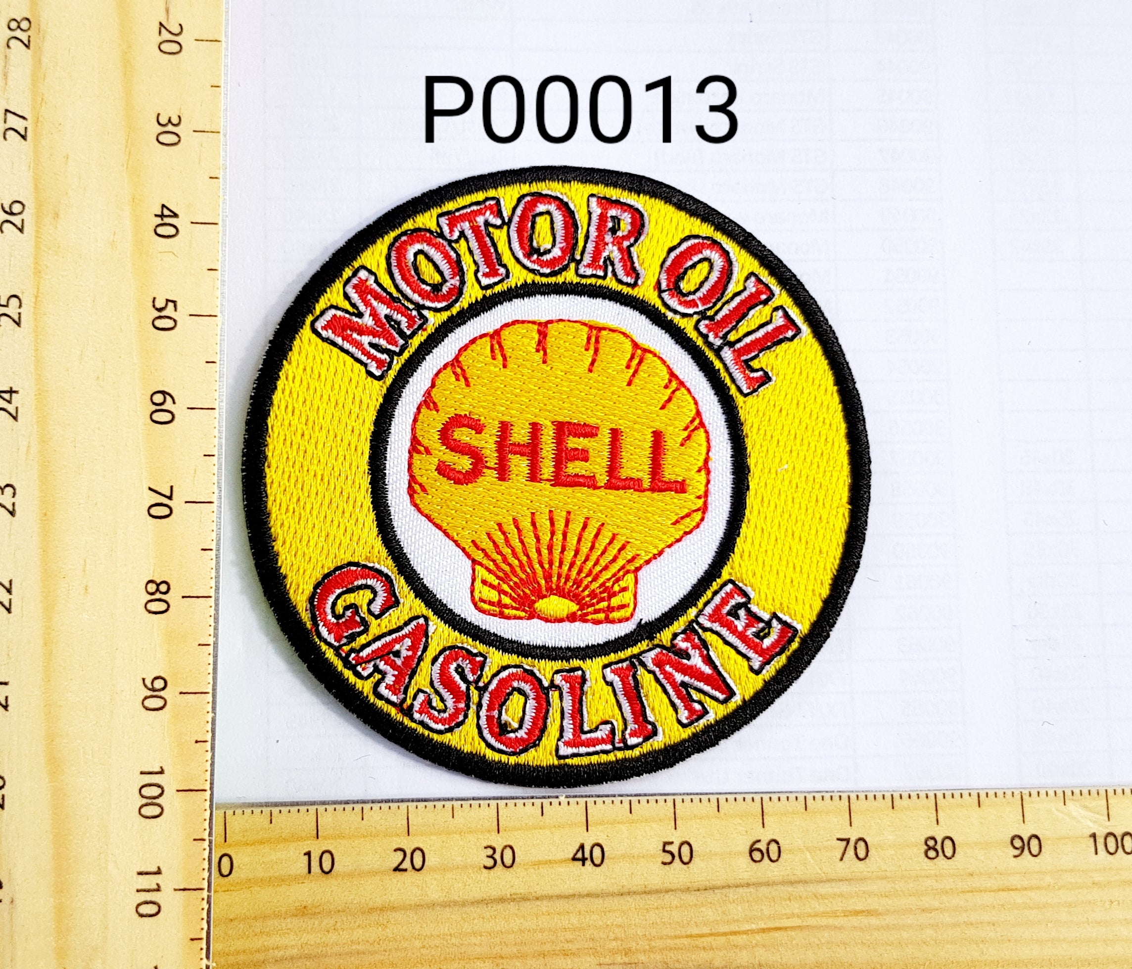 P00013 Shell Motor Oil Gasoline Iron On Cloth Patch