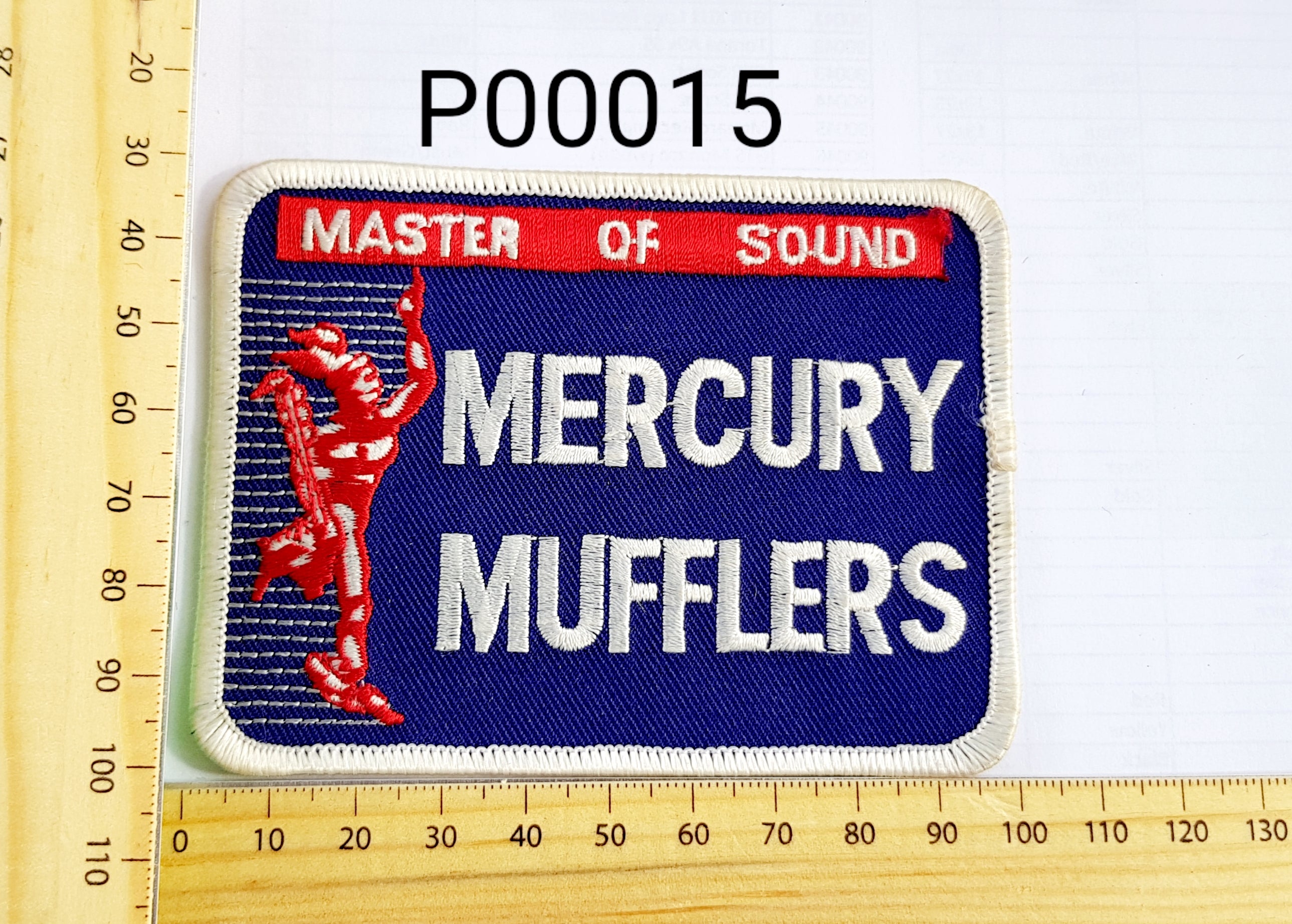 P00015 Mercury Mufflers Iron On Cloth Patch