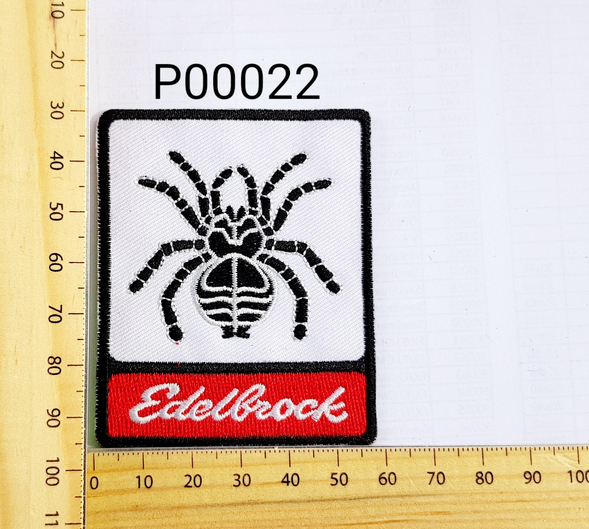 P00022 Edelbrock Iron On Cloth Patch