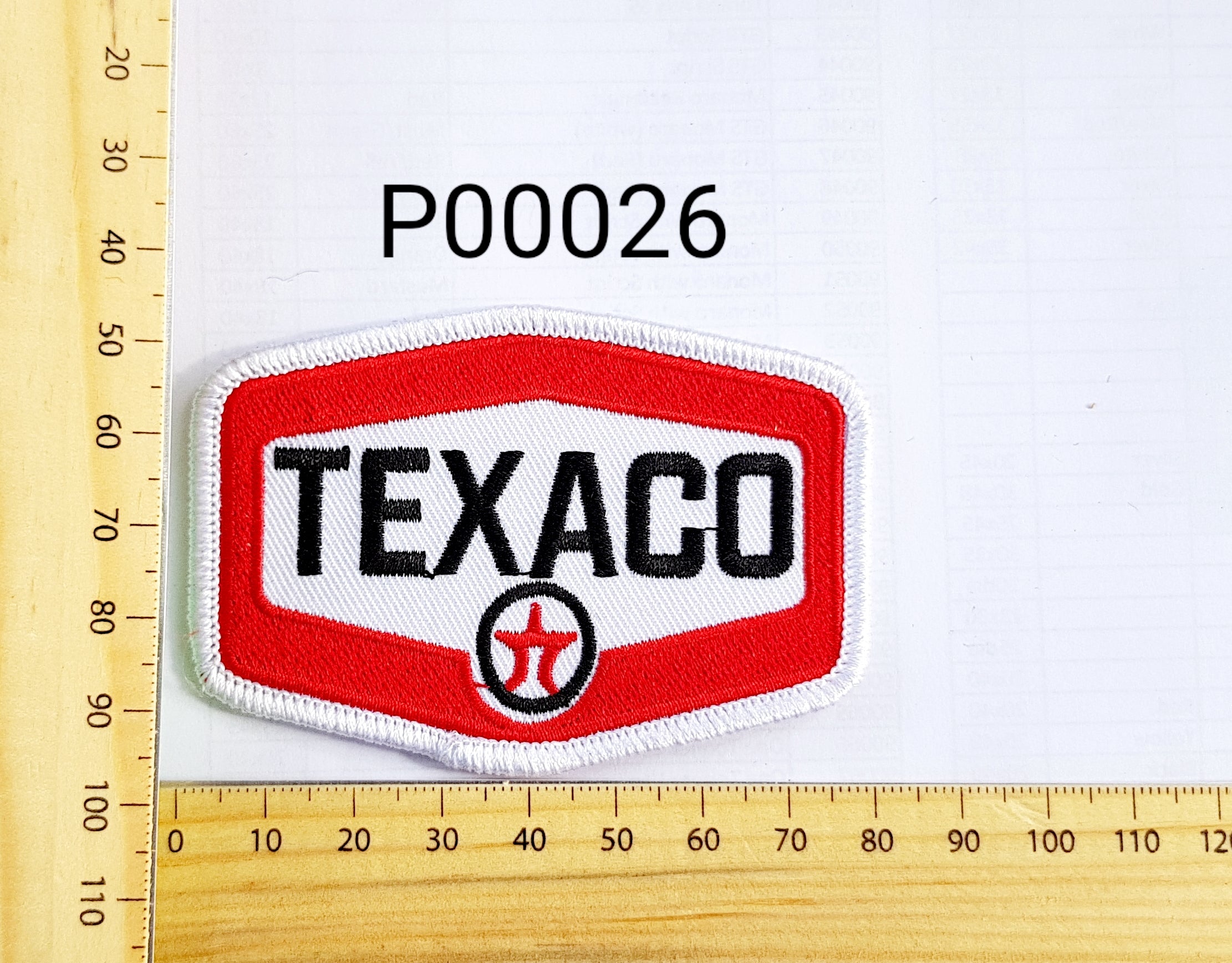 P00026 Texaco Iron On Cloth Patch