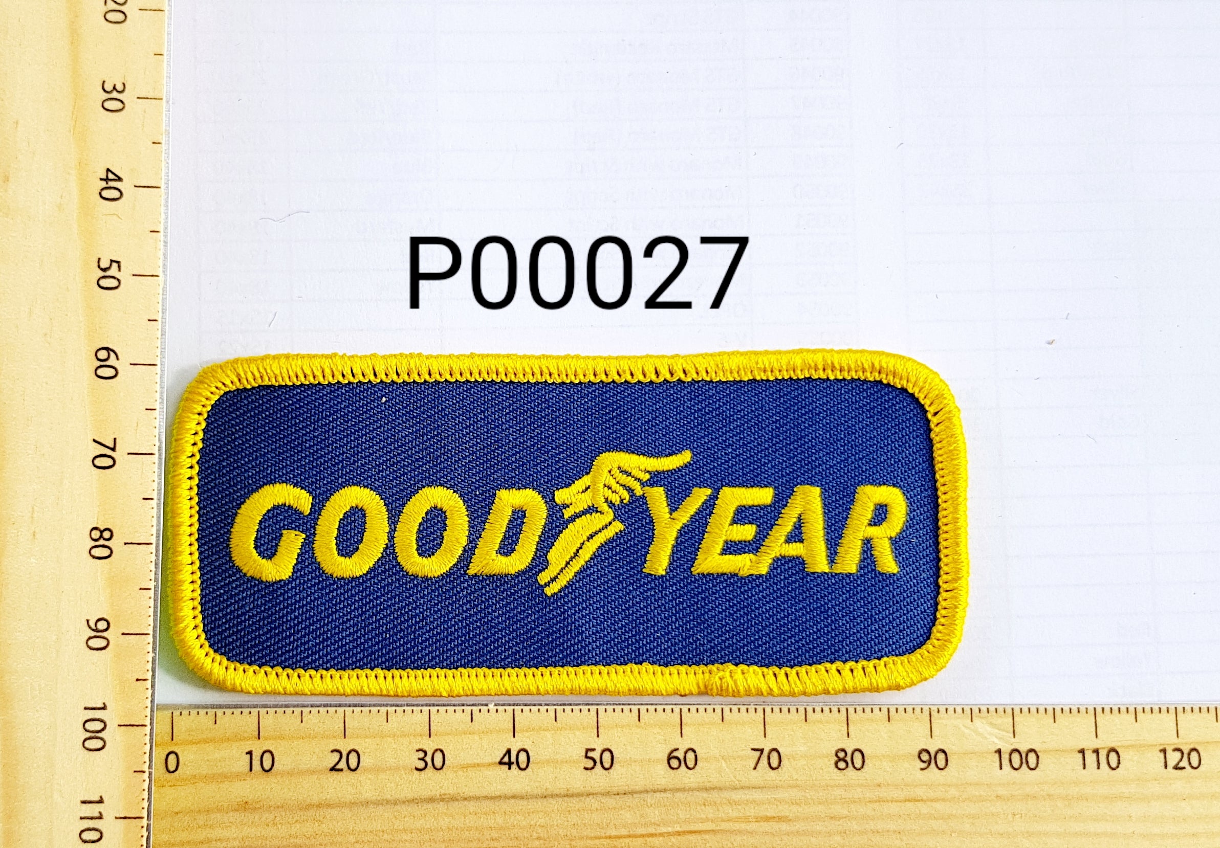 P00027 Goodyear Iron On Cloth Patch