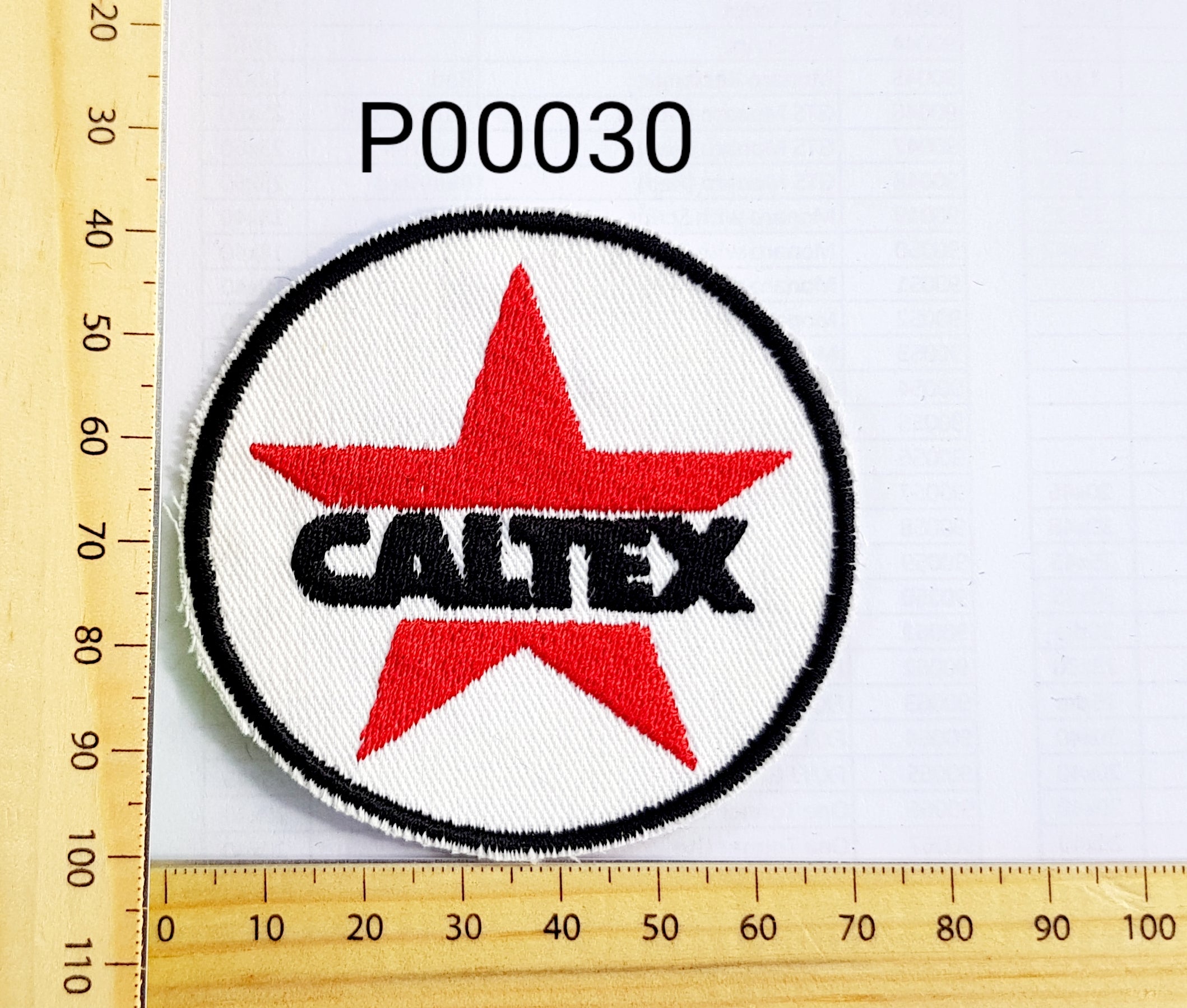 P00030 Caltex Iron On Cloth Patch