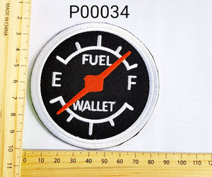 P00034 Fuel Wallet Iron On Cloth Patch