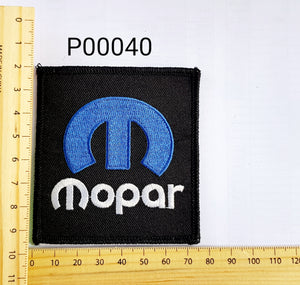 P00040 M Mopar Iron On Cloth Patch