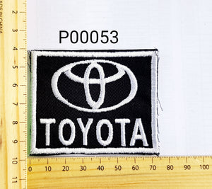 P00053 Toyota Rect Iron On Cloth Patch