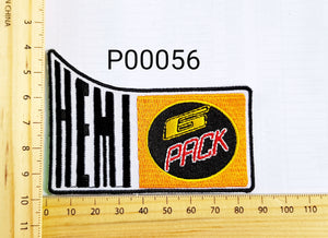 P00056 Hemi 6 Pack Iron On Cloth Patch