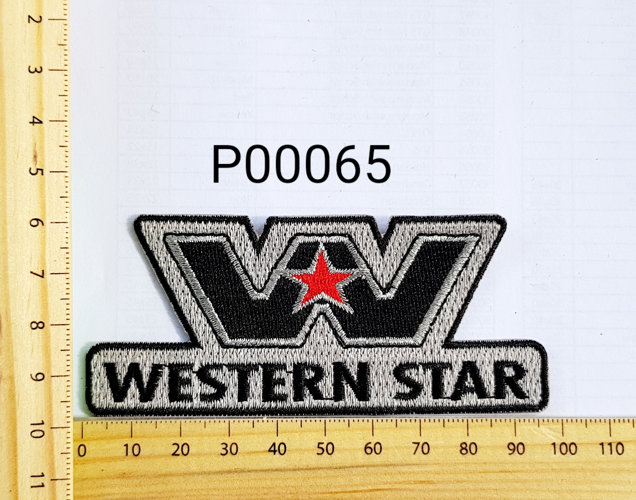 P00065 Western Star Iron On Cloth Patch