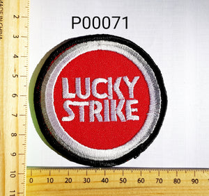 P00071 Lucky Strike Iron On Cloth Patch