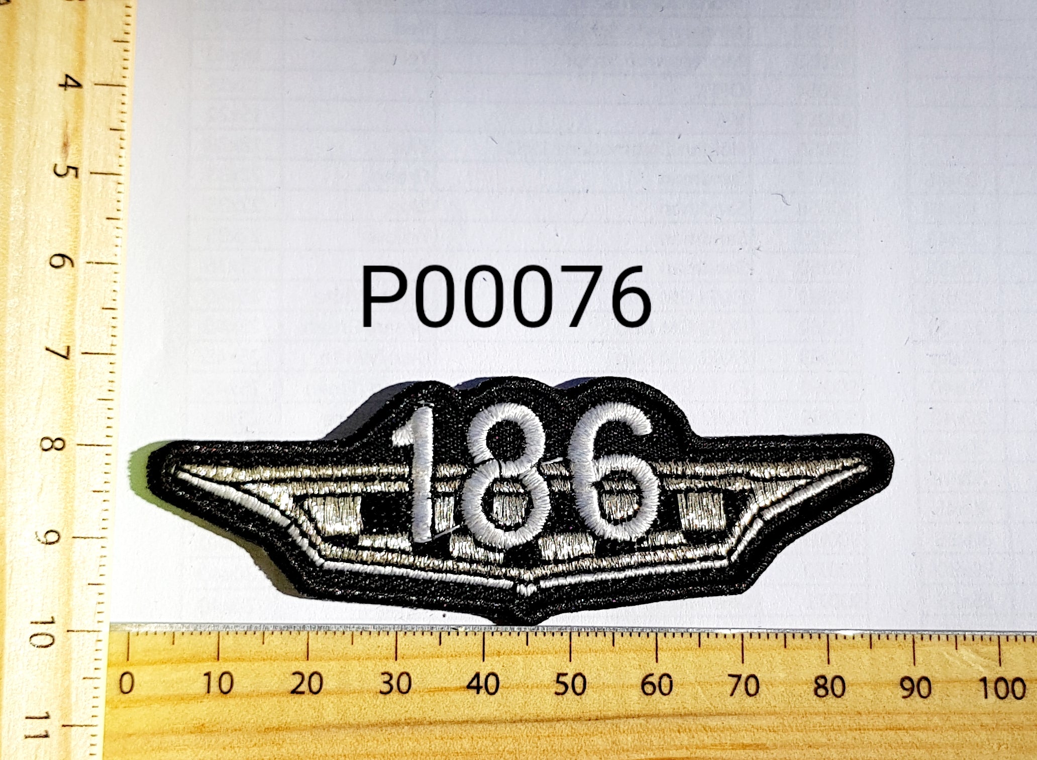 P00076 186  Iron On Cloth Patch