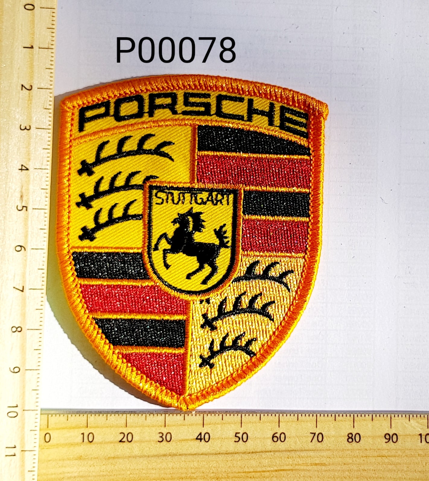 P00078 Porsche Iron On Cloth Patch