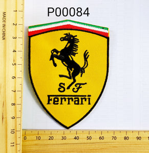 P00084 Ferrari Iron On Cloth Patch