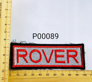 P00089 Rover Script Iron On Cloth Patch