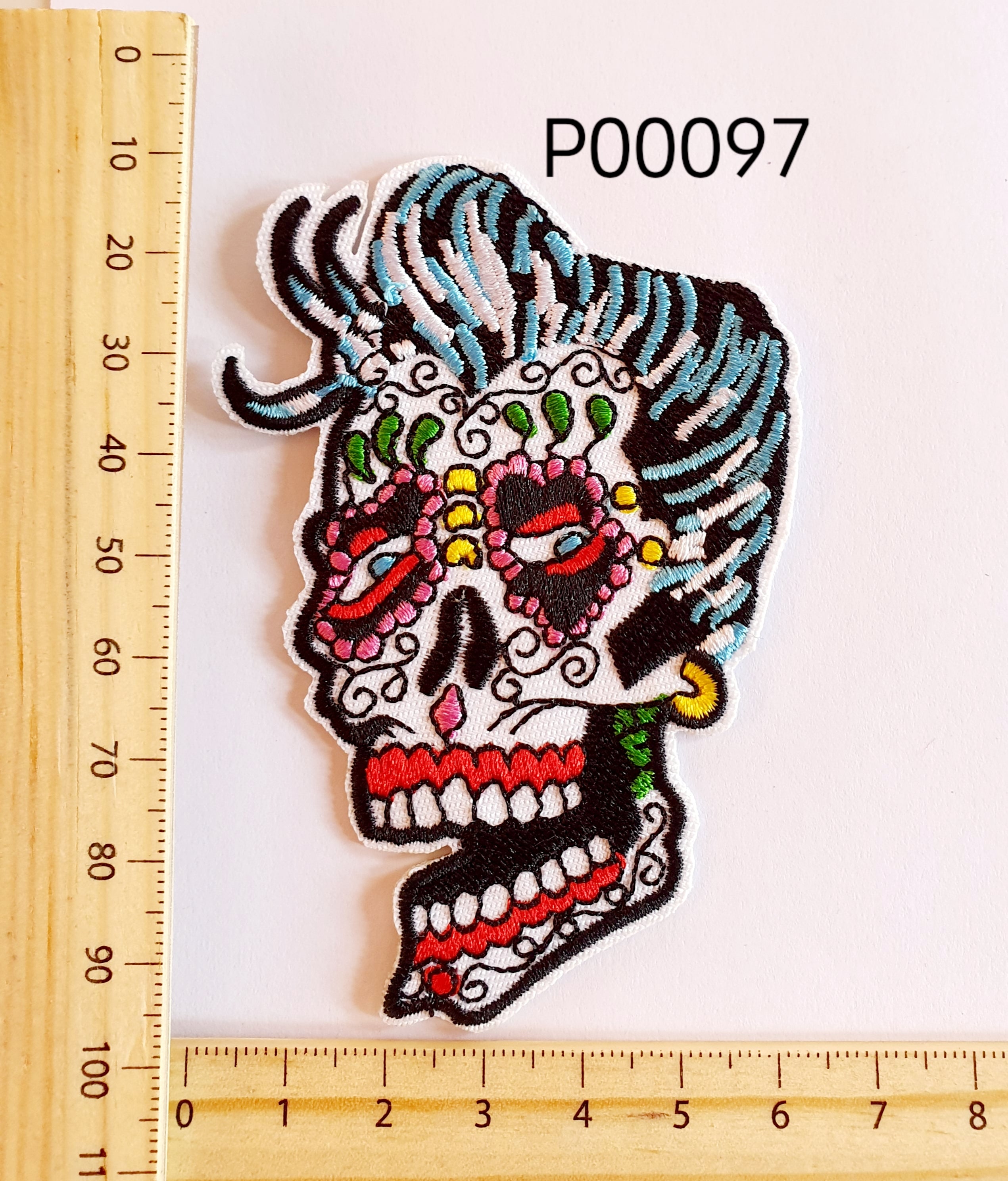 P00097 Skeletal Male Iron On Cloth Patch