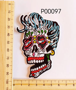 P00097 Skeletal Male Iron On Cloth Patch