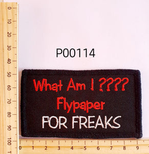 P00114 Flypaper for Freaks Iron On Cloth Patch