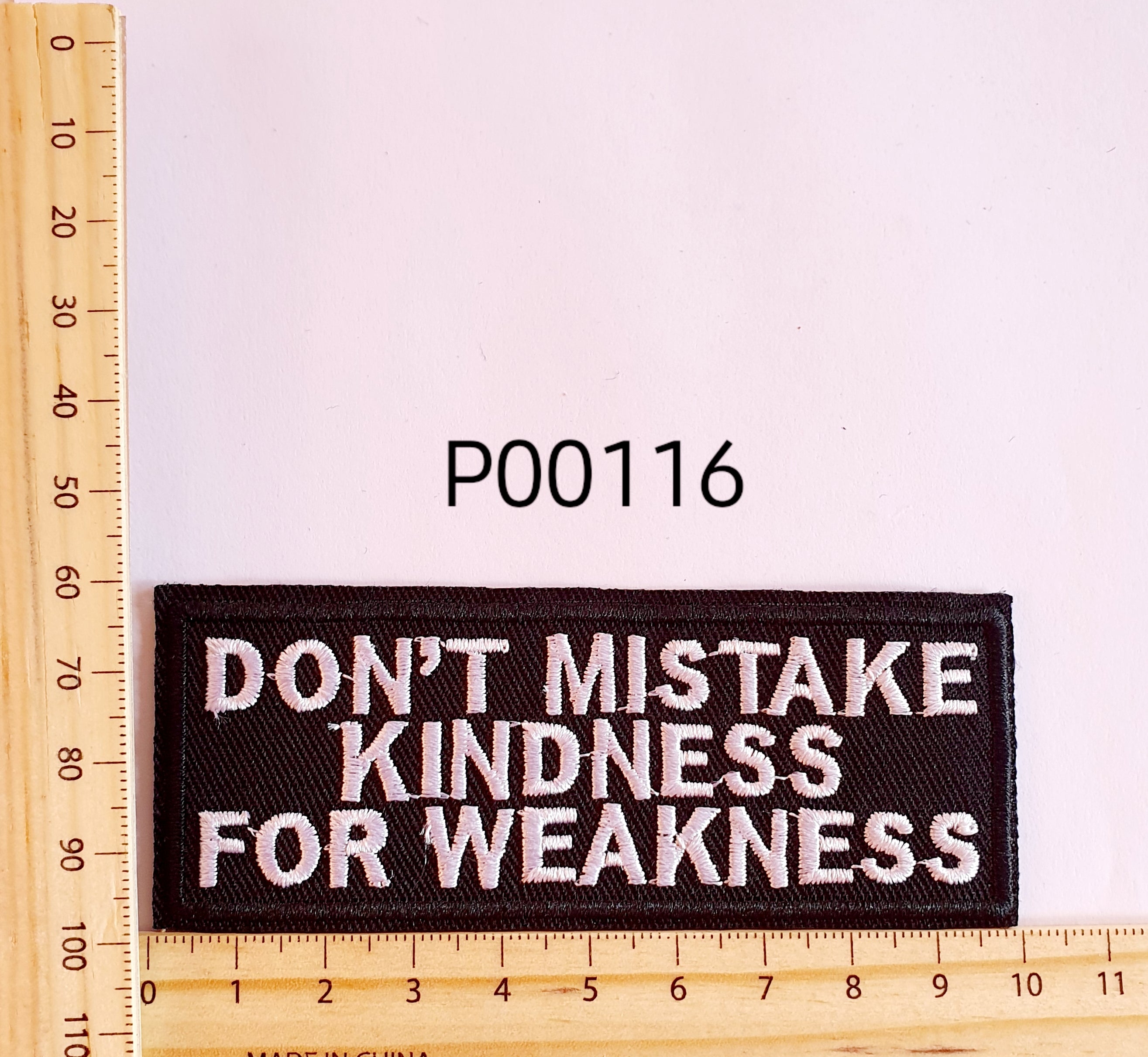 P00116 Kindness Iron On Cloth Patch