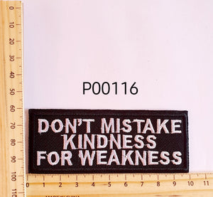 P00116 Kindness Iron On Cloth Patch