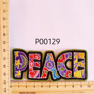 P00129 Peace Iron On Cloth Patch