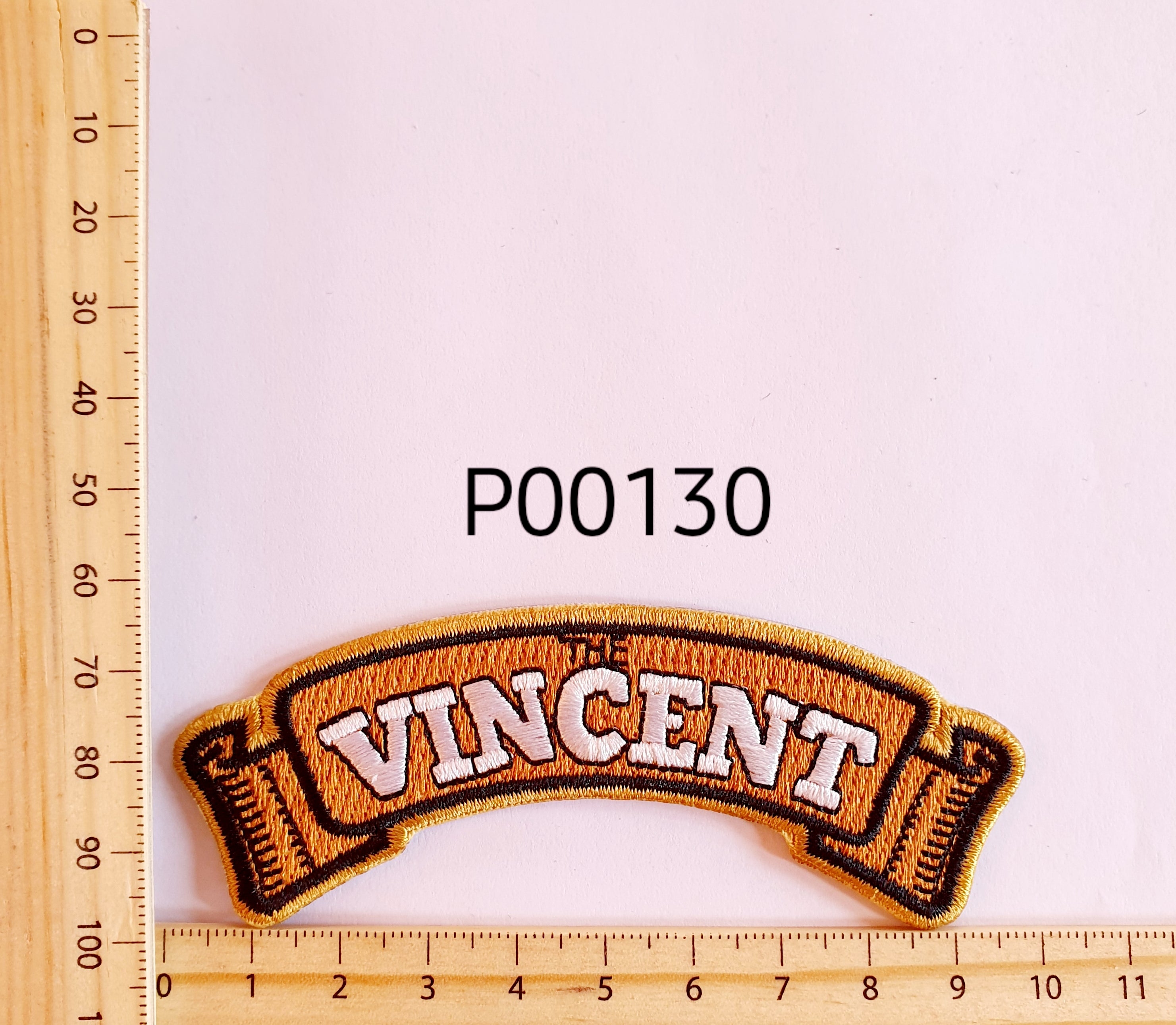 P00130 Vincent Iron On Cloth Patch