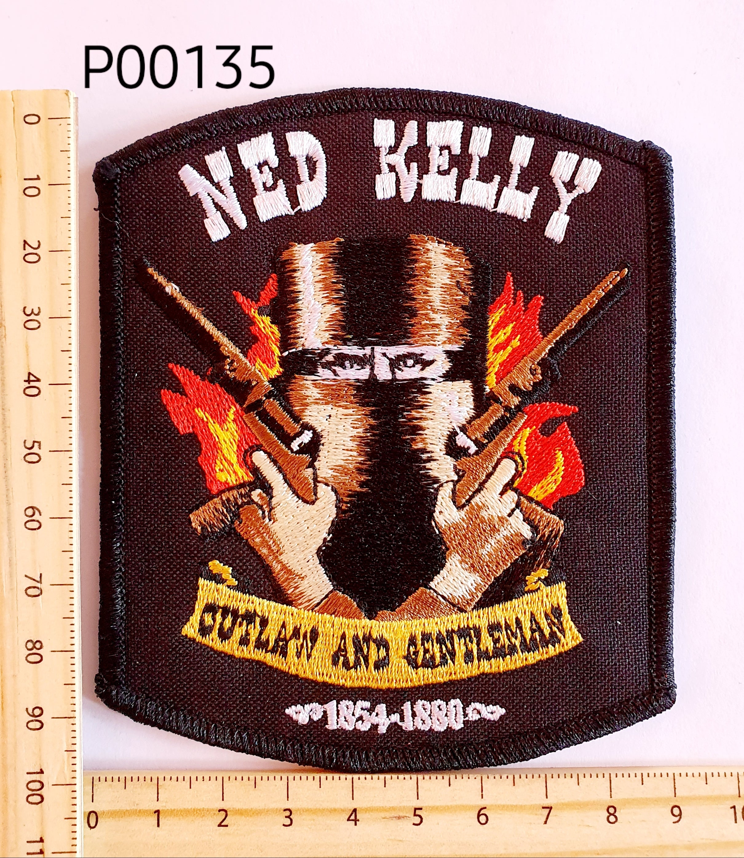 P00135 Ned Kelly Outlaw Iron On Cloth Patch