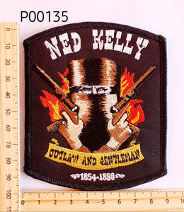 P00135 Ned Kelly Outlaw Iron On Cloth Patch