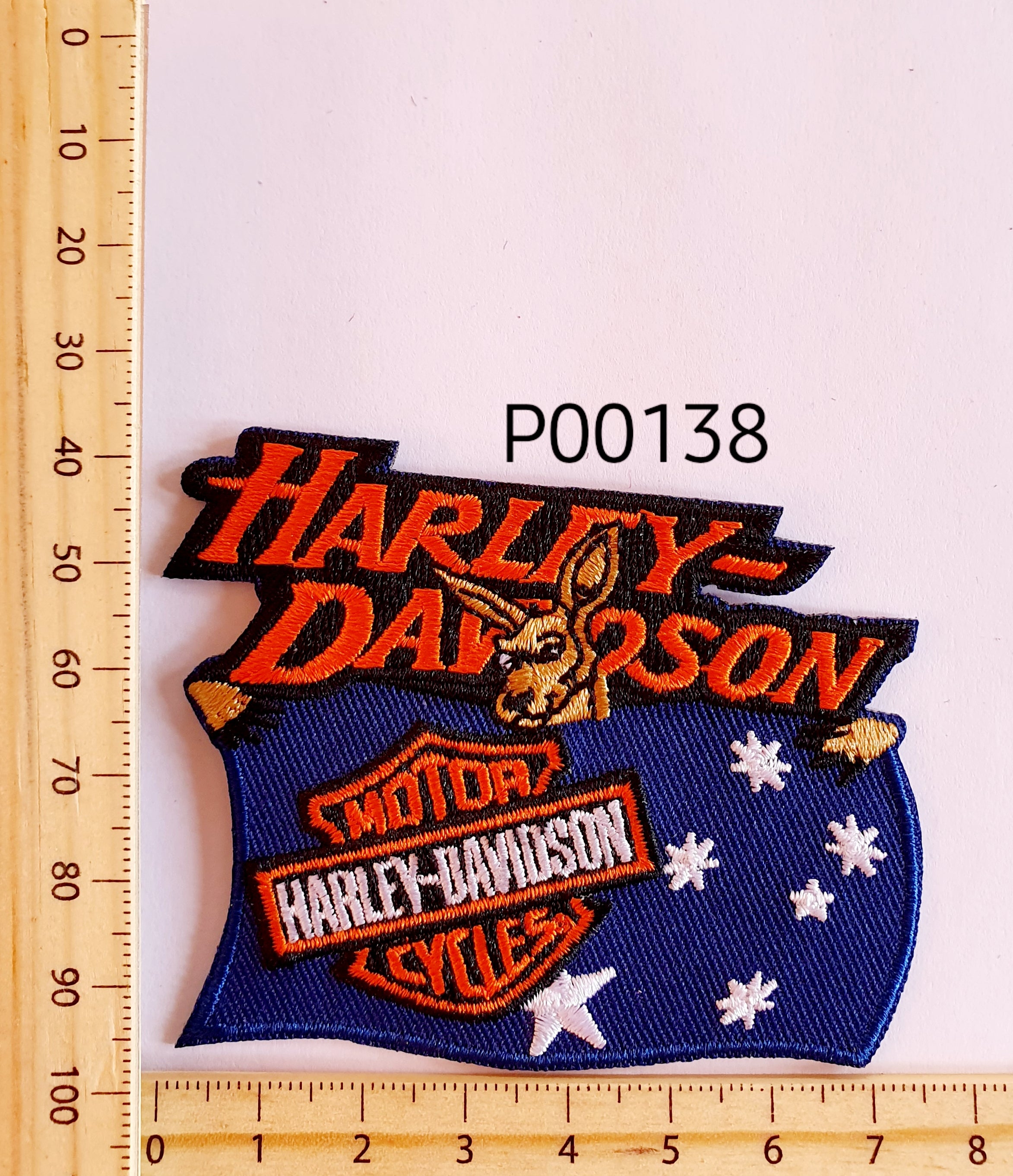 P00138 Harley Davidson Aussie Iron On Cloth Patch