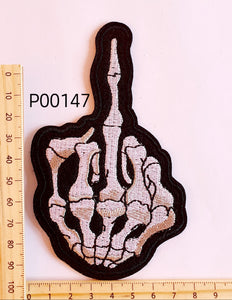P00147 Finger Iron On Cloth Patch