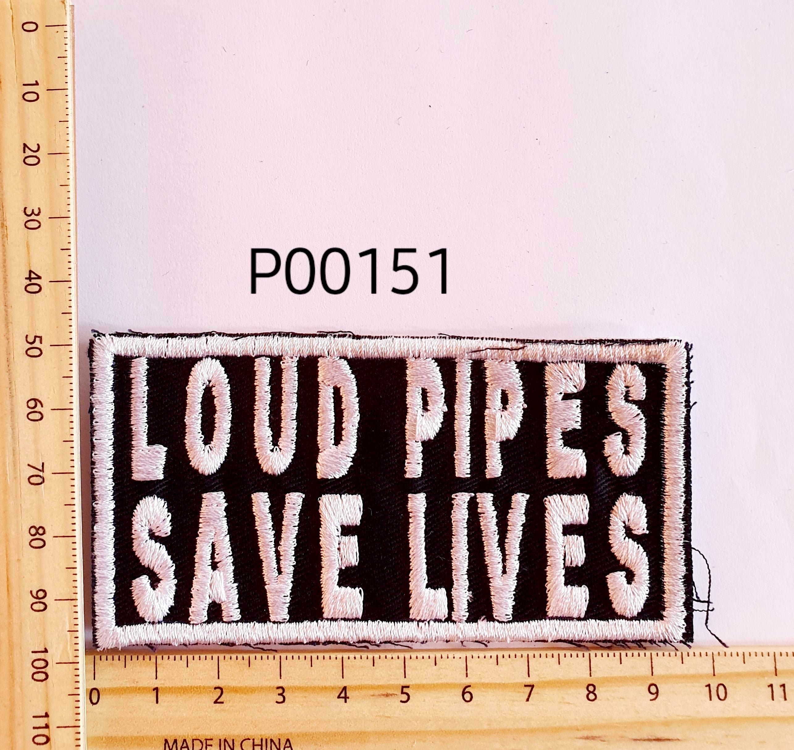 P00151 Loud Pipes Iron On Cloth Patch