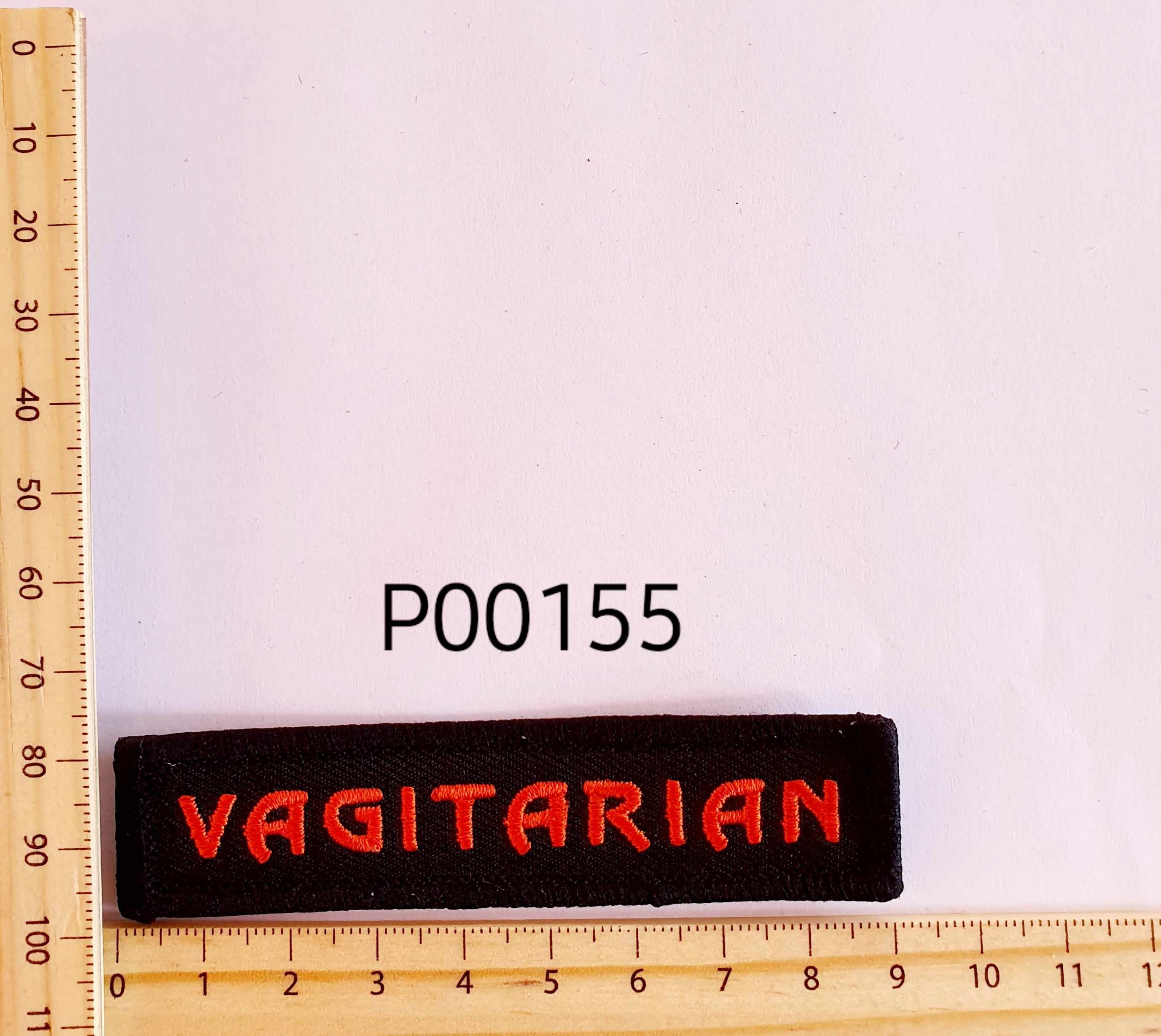 P00155 Vagitarian Iron On Cloth Patch