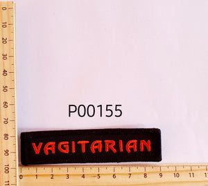 P00155 Vagitarian Iron On Cloth Patch