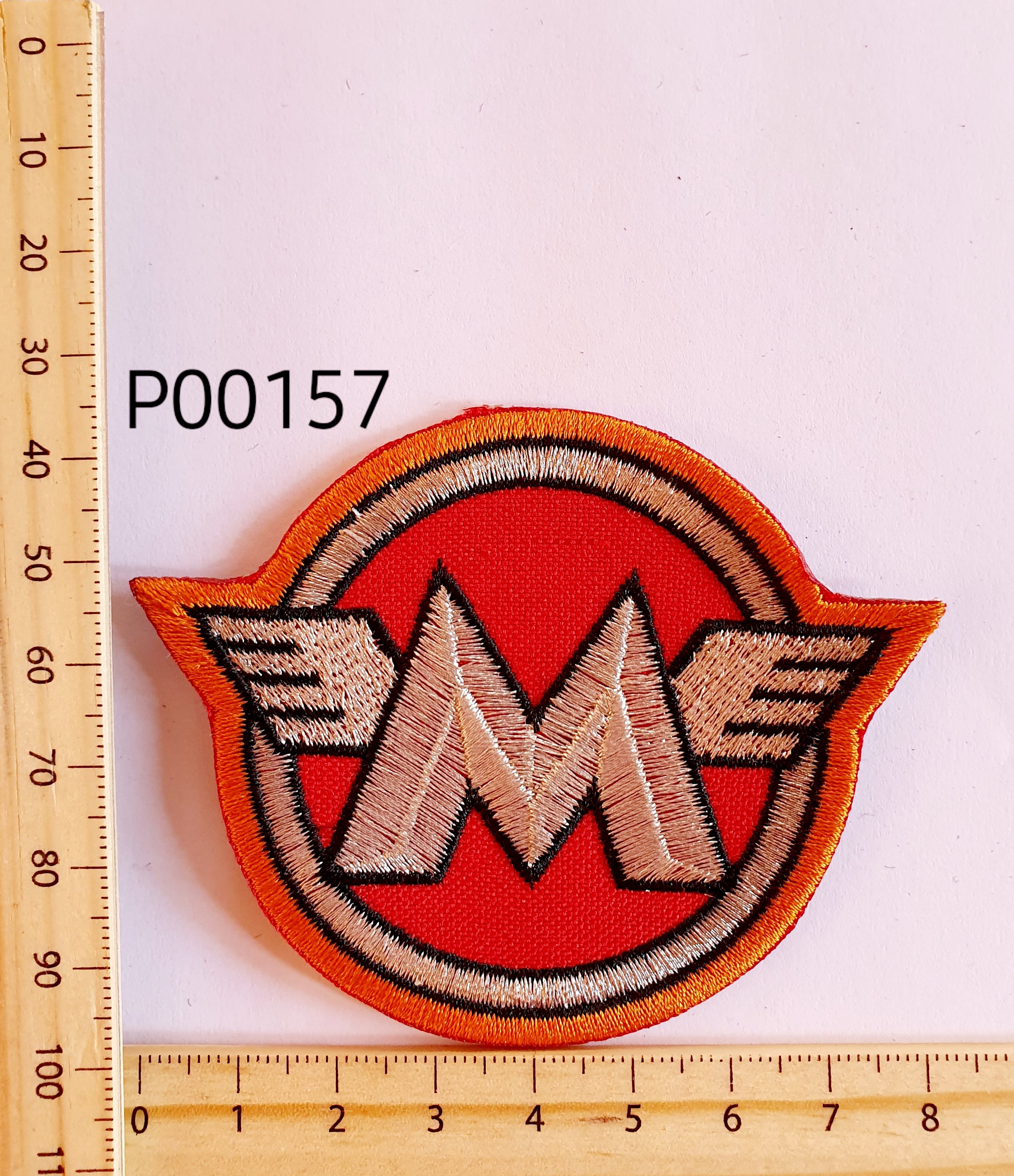 P00157 Matchless round Iron On Cloth Patch