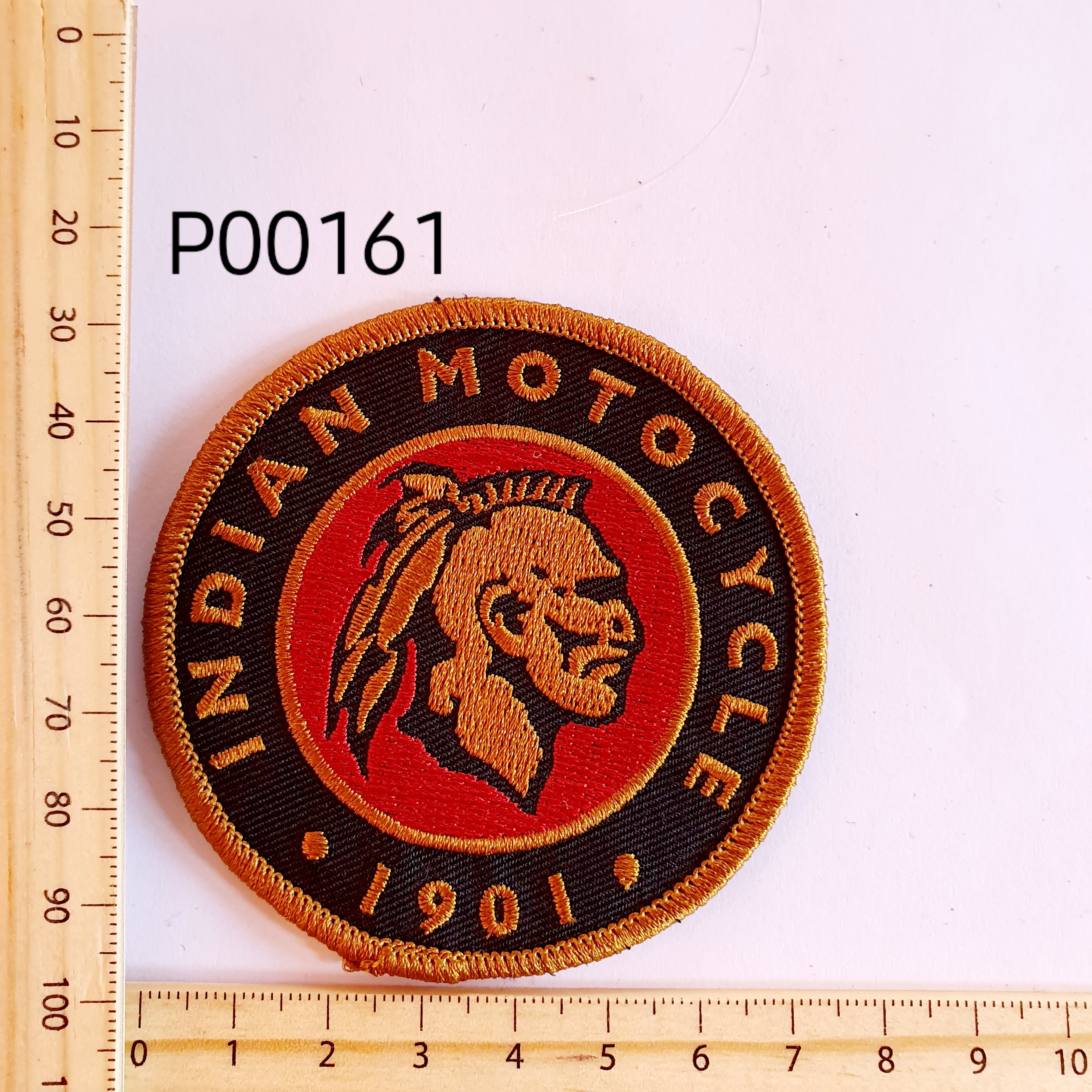 P00161 Indian Round Iron On Cloth Patch