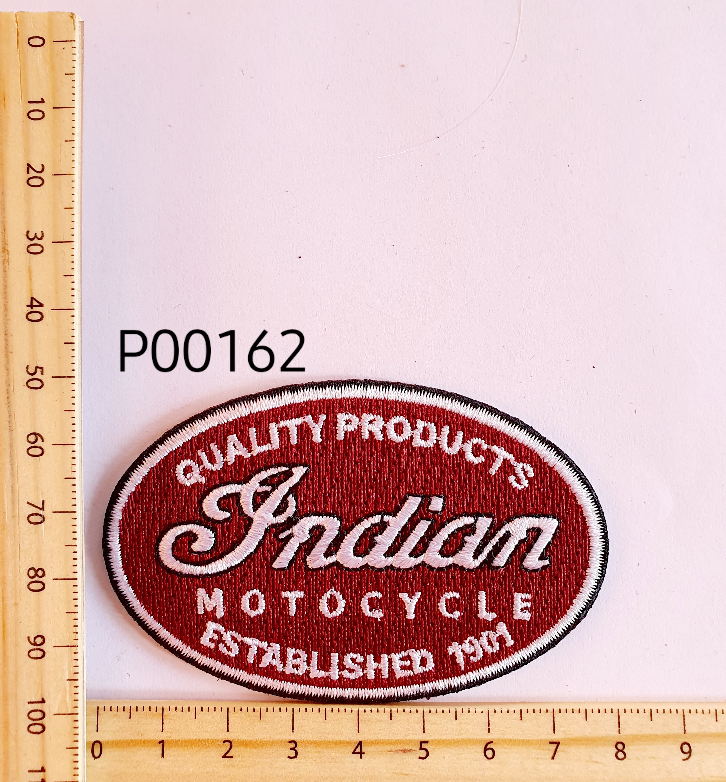 P00162 Indian Oval Iron On Cloth Patch