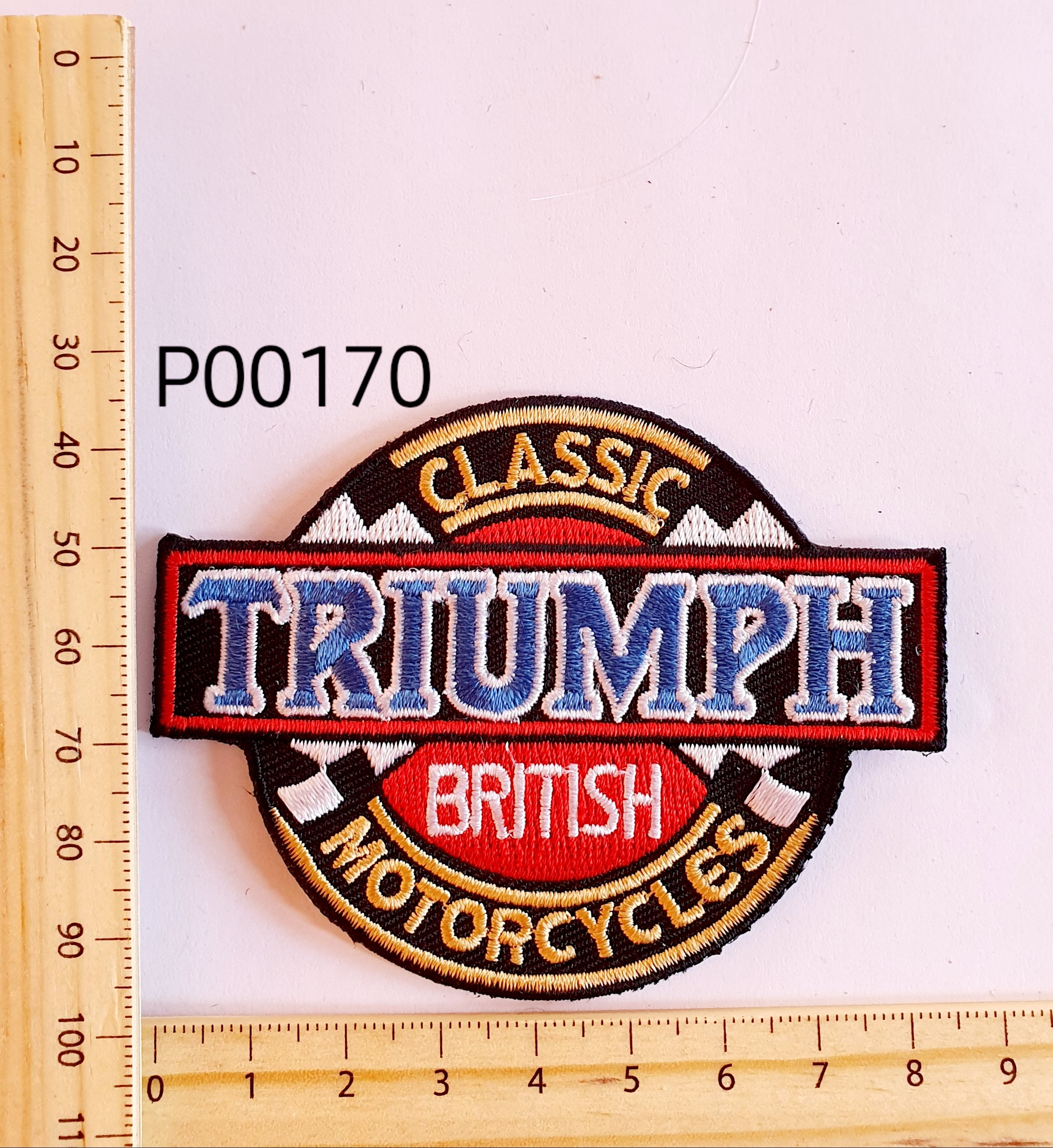 P00170 Triumph British Classic Iron On Cloth Patch