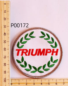 P00172 Triumph Round Iron On Cloth Patch