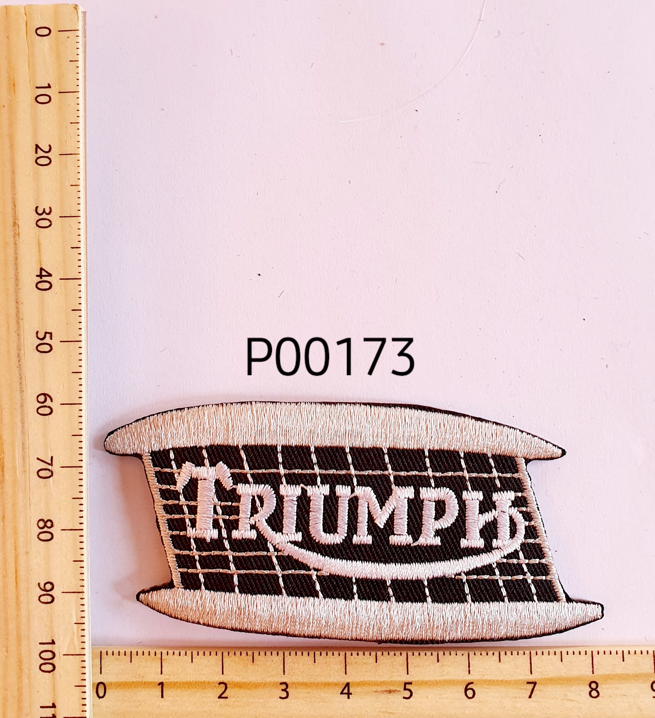 P00173 Triumph Grill Iron On Cloth Patch