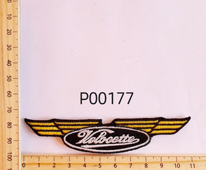 P00177 Velocette Wings Iron On Cloth Patch