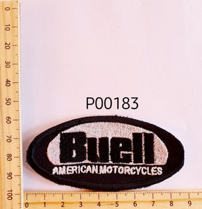 P00183 Buell Oval Iron On Cloth Patch