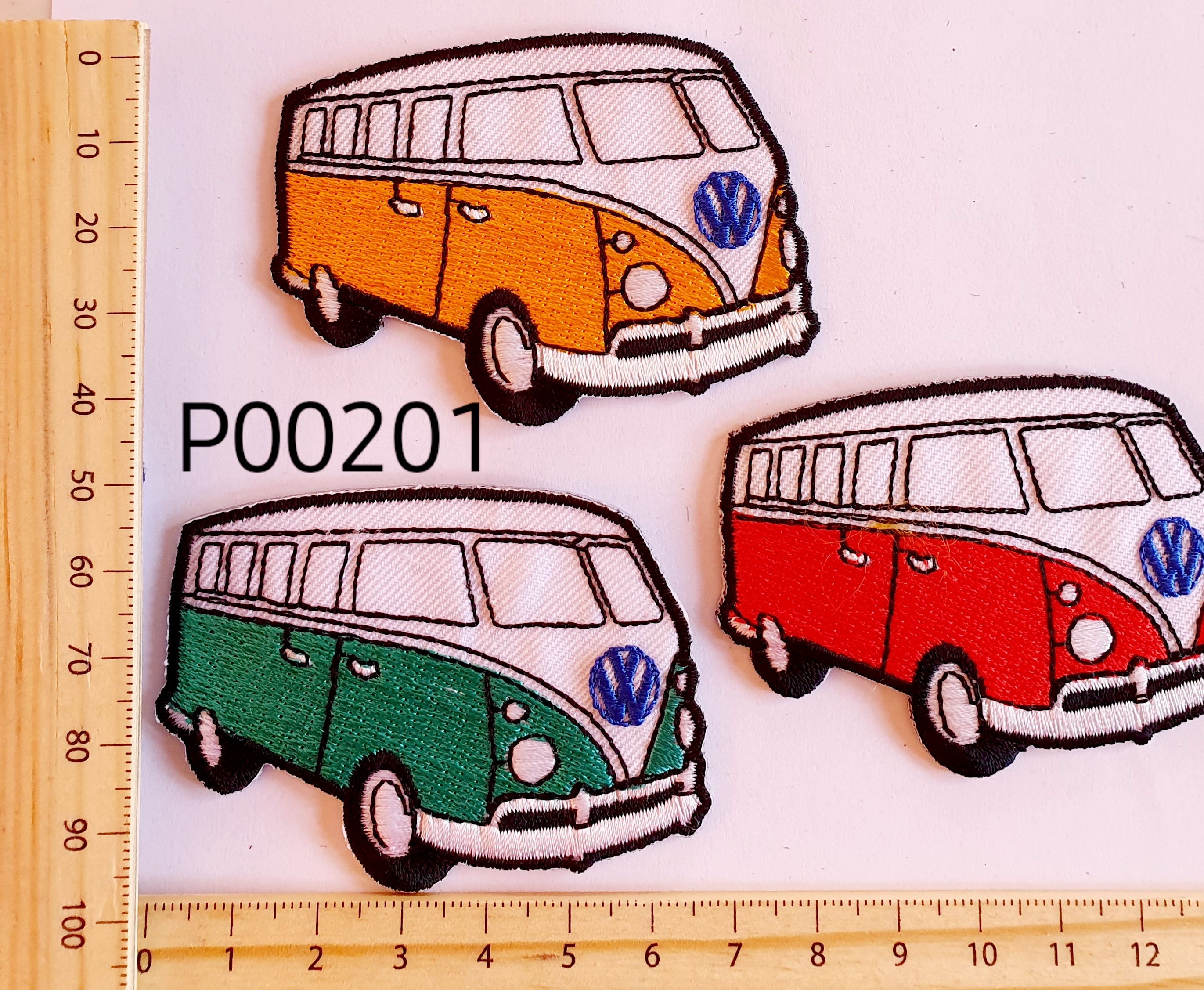 P00201 VW Combi Small Iron On Cloth Patch